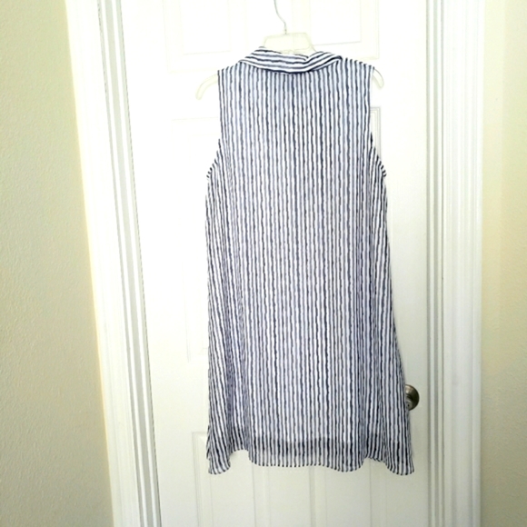 Ronni Nicole Semi Sheer Button Front Dress - Picture 4 of 6